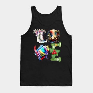 Hanukkah love with menorah for the Jewish Christmas holiday Tank Top